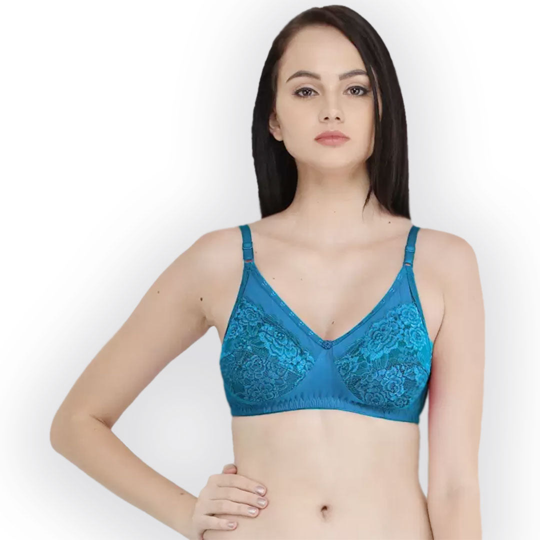 Breathable Net/Lace Non Padded Bra