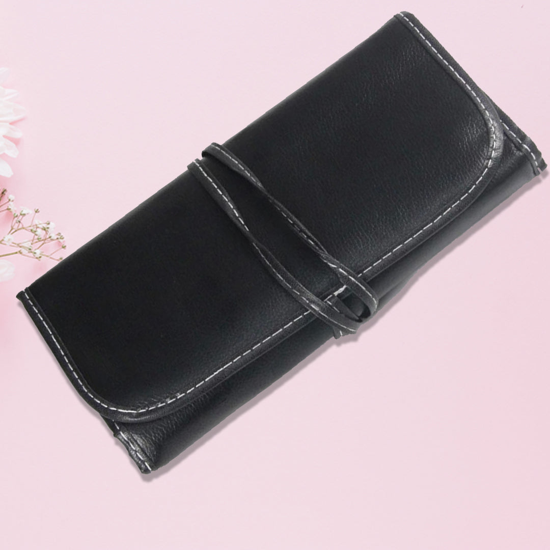 18 Pcs Professionals Makeup Brushes with Leather Pouch