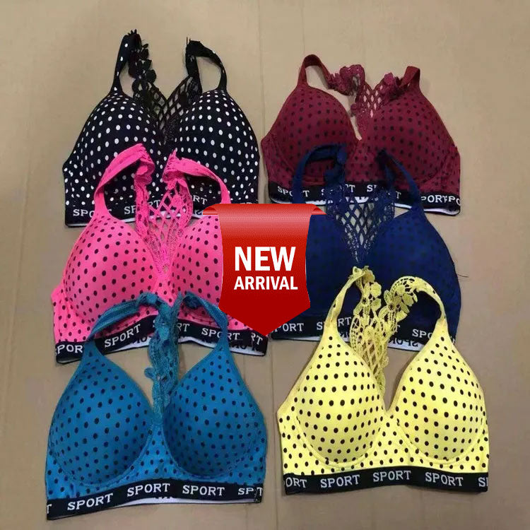 Polka Dot Sports Bra
