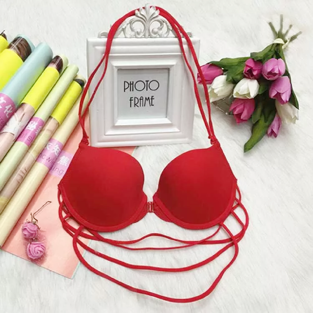 Front Open Sexy Push Up Bra Underwire Halter