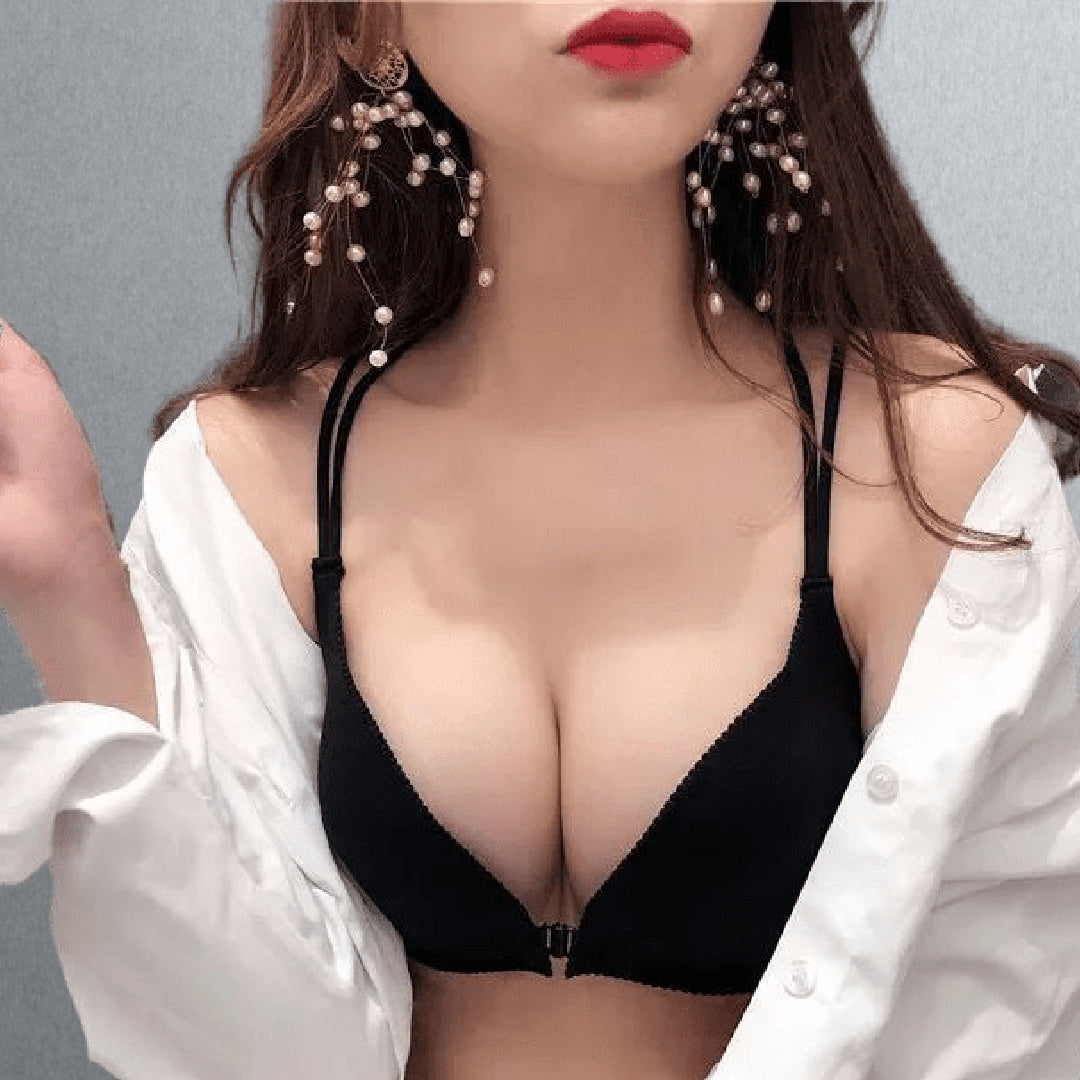 Front Opening Padded Non Wired Bralette Pushup