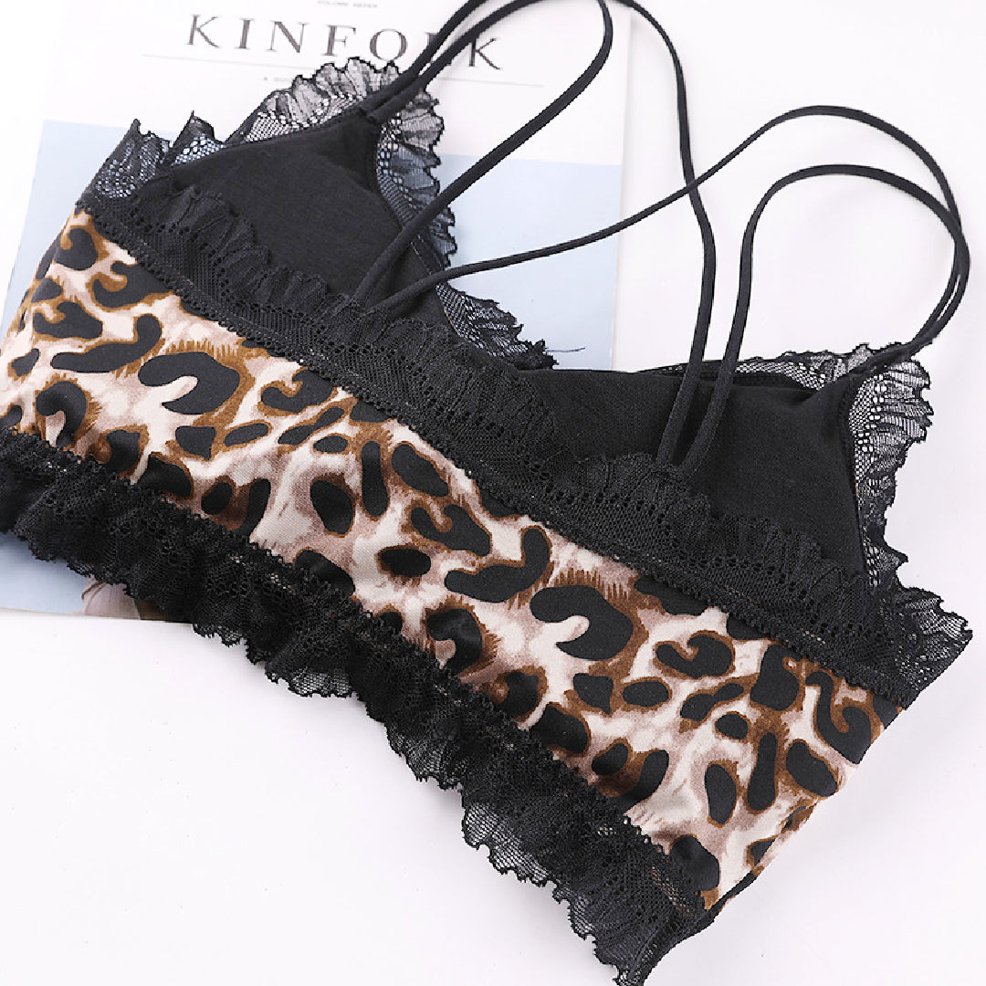 2 In 1 Leopard Bralette Seamless