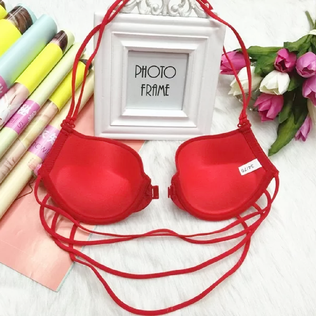 Front Open Sexy Push Up Bra Underwire Halter