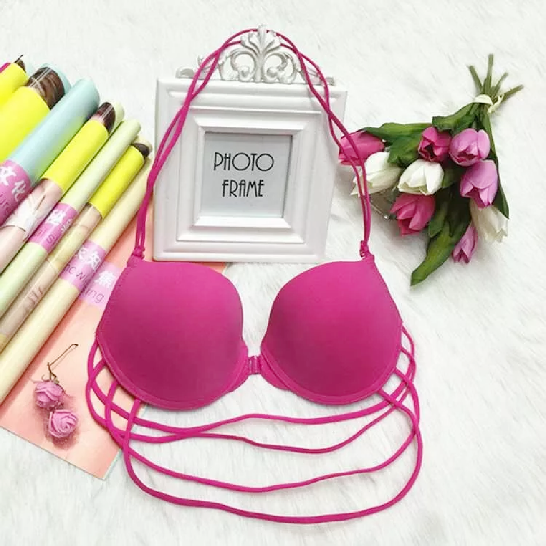 Front Open Sexy Push Up Bra Underwire Halter