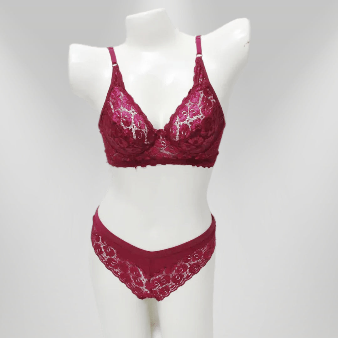 Net Lace Bridal Bra Set