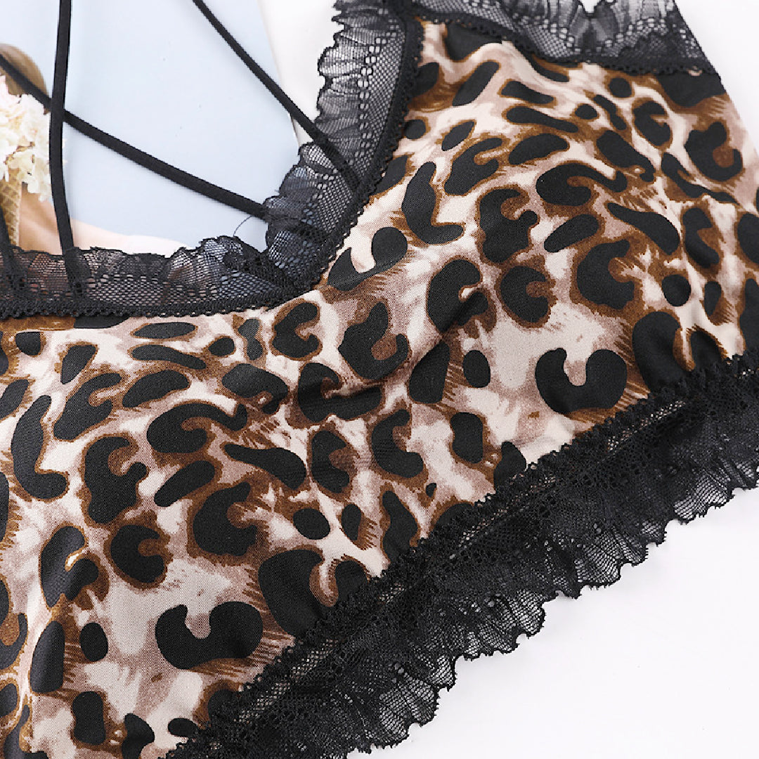 2 In 1 Leopard Bralette Seamless