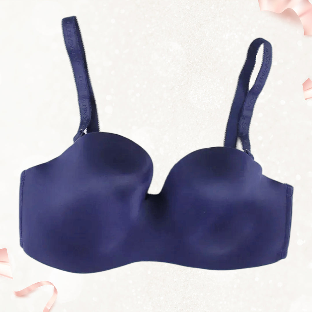 Plus Size Women's Padded Bra Removeable Stripe