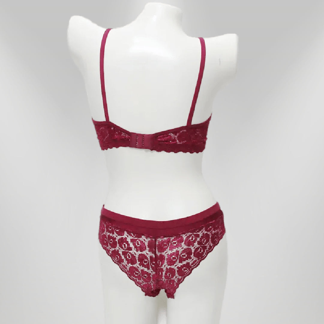 Net Lace Bridal Bra Set