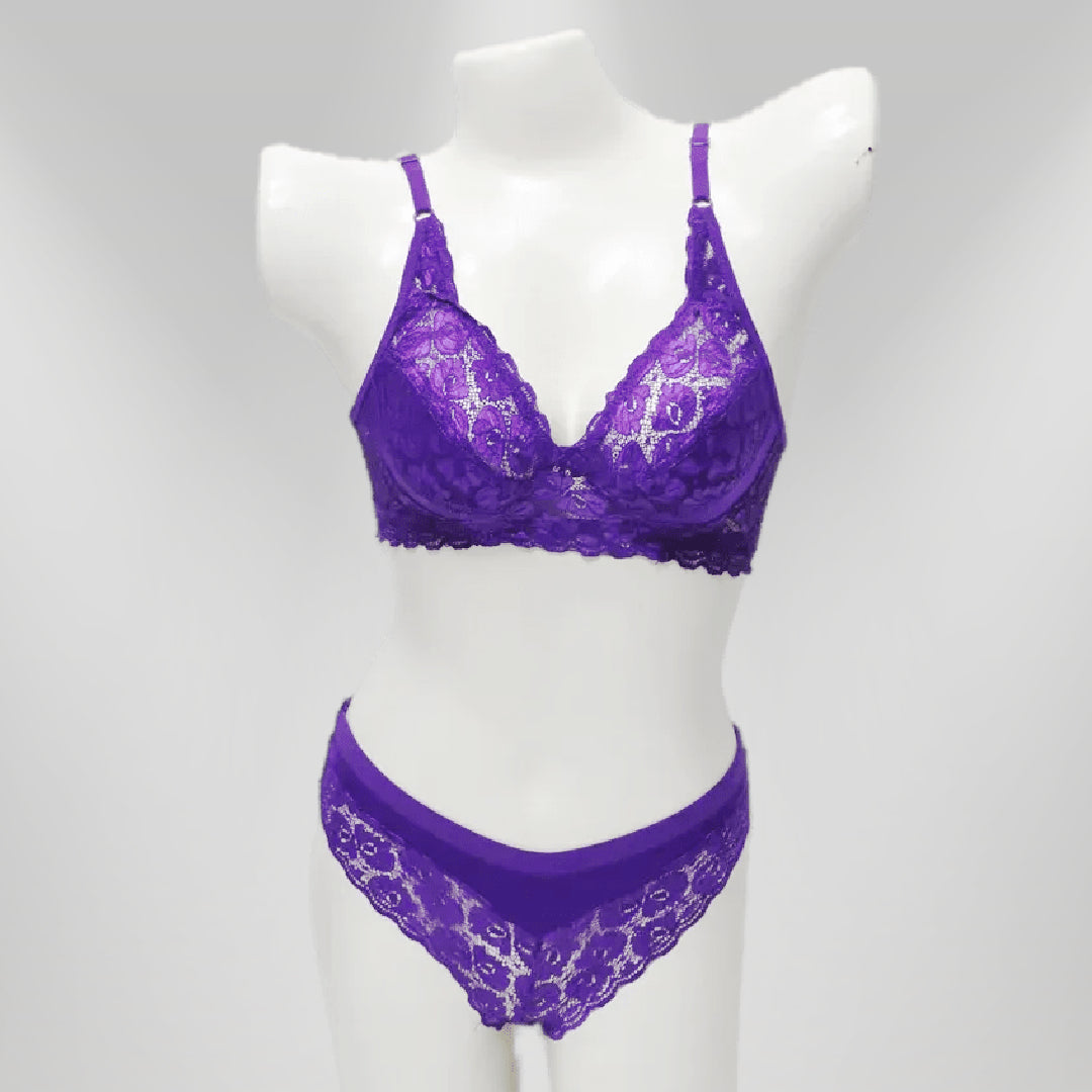 Net Lace Bridal Bra Set