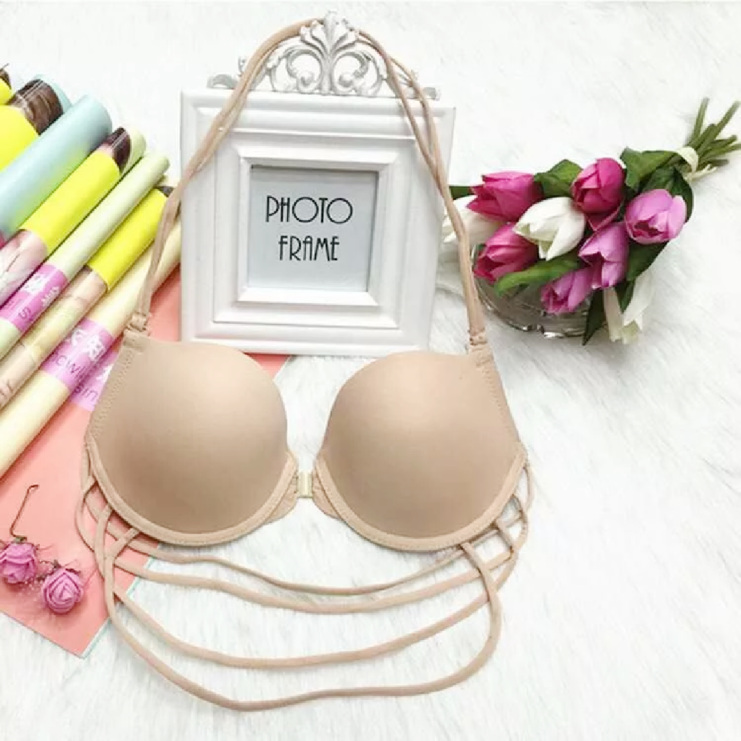 Front Open Sexy Push Up Bra Underwire Halter