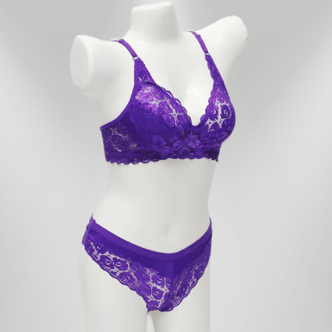 Net Lace Bridal Bra Set