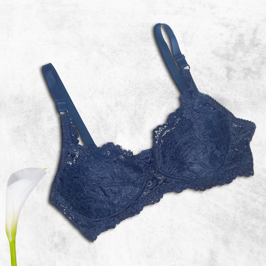 Maroon Luxury Light Padded European Lace Bra