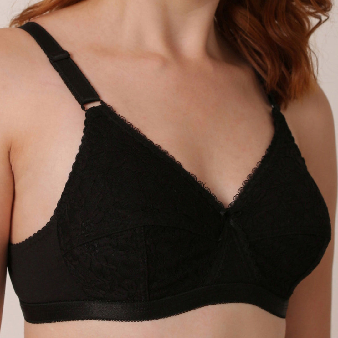 Skin Breathable  Wirefree Non-Padded Lace Touch